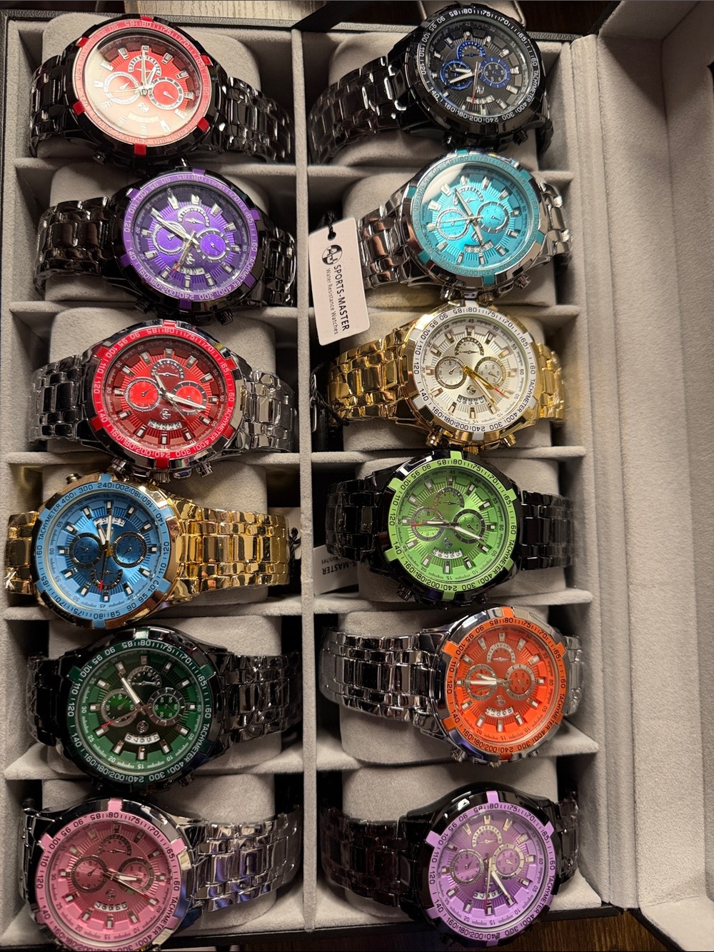 Men's Stainless Steel Watch Bold Colors